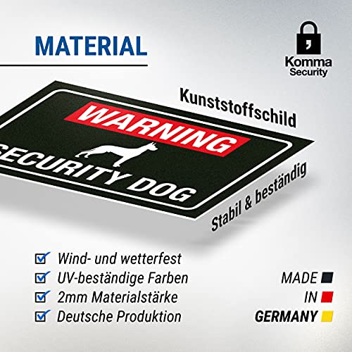 Warning Security Dog Plastic Sign, Safety Sign, Door Sign, Door Sign, Front Door, Warning Sign Deterrent - Image 3