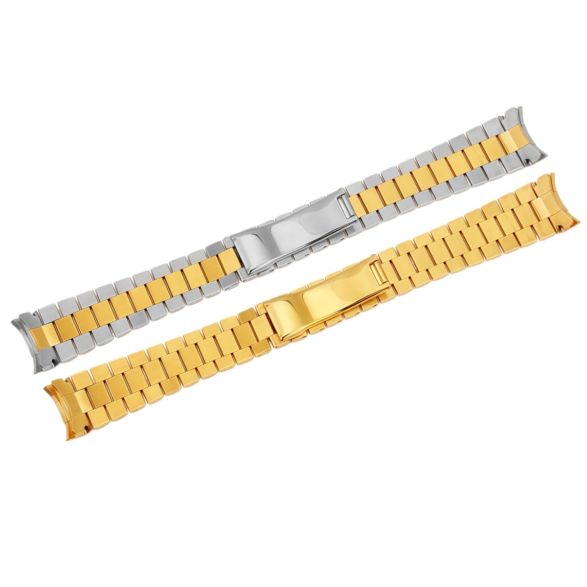 Bracciale Orologio Acciaio Inox Massiccio 13mm 17mm 20mm 21mm Estremità Curve, Cinturino Polso Metallo Donna per Rolex Oyster Perpetual Datejust