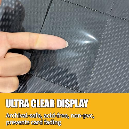 OTOmitra 16 Pocket Card Binder, Holds 1280 Cards with Sleeves, Black - image 6