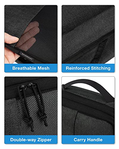 BAGSMART Compression Packing Cubes for Travel, 6 Set Packing Cubes for Carry on Suitcases, Compression Travel Cubes & Suitcase Organizer for Packing with Shoe Bag Black - Image 6