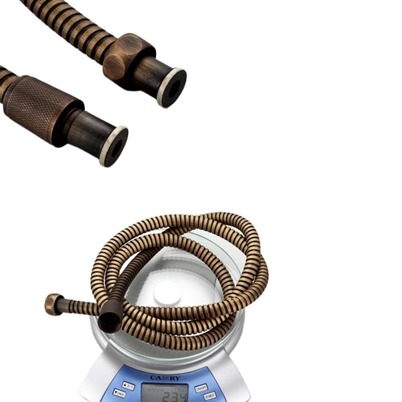 Manguera de ducha flexible de acero inoxidable de 1,5 m, diseño de doble bloqueo, tubo interior EPDM y ajuste universal a prueba de fugas para una fácil instalación, perfecto para mejorar el baño