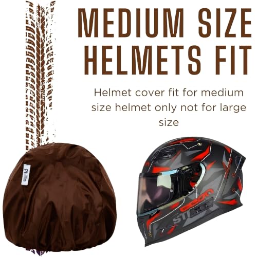 Image of Polyester Helmet Cover - Protects from Dust, Rain, Scratches Dustproof Waterproof Lightweight and Durable Secure Universal Size Storage Bag for Motorcycles Helmets (Pack of 2)
