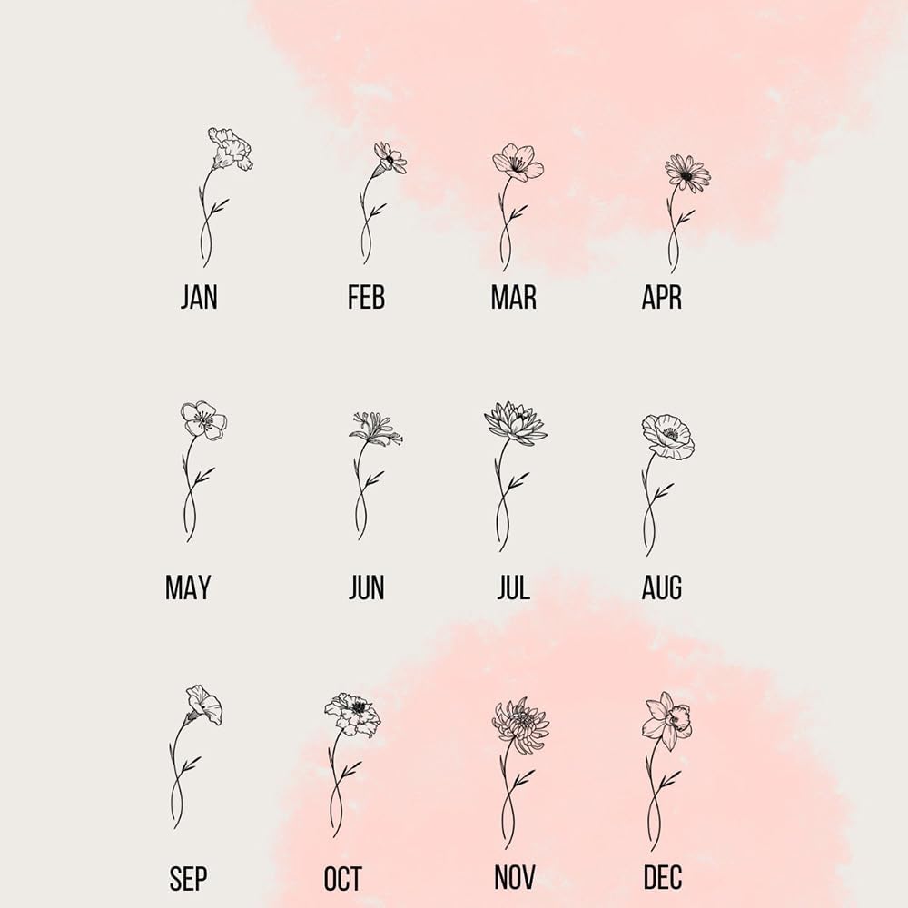 Custom Wallets For Women Tri-fold Personalized Engraved Name Leather Wallet For Mom Small Birth Flower Wallet With Wrist Strap Credit Card Holder Purse Gifts For Girls 6 Colors - Image 7