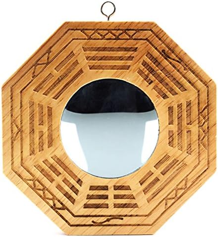 better us Feng Shui Wood Chinese Bagua Mirror 4 Inch (concave)