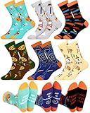 Berlune 6 Pairs Funny Art Socks for Men Women Novelty Painting Cotton Casual Socks Artist Painter Gifts Holiday Christmas Stocking Stuffers