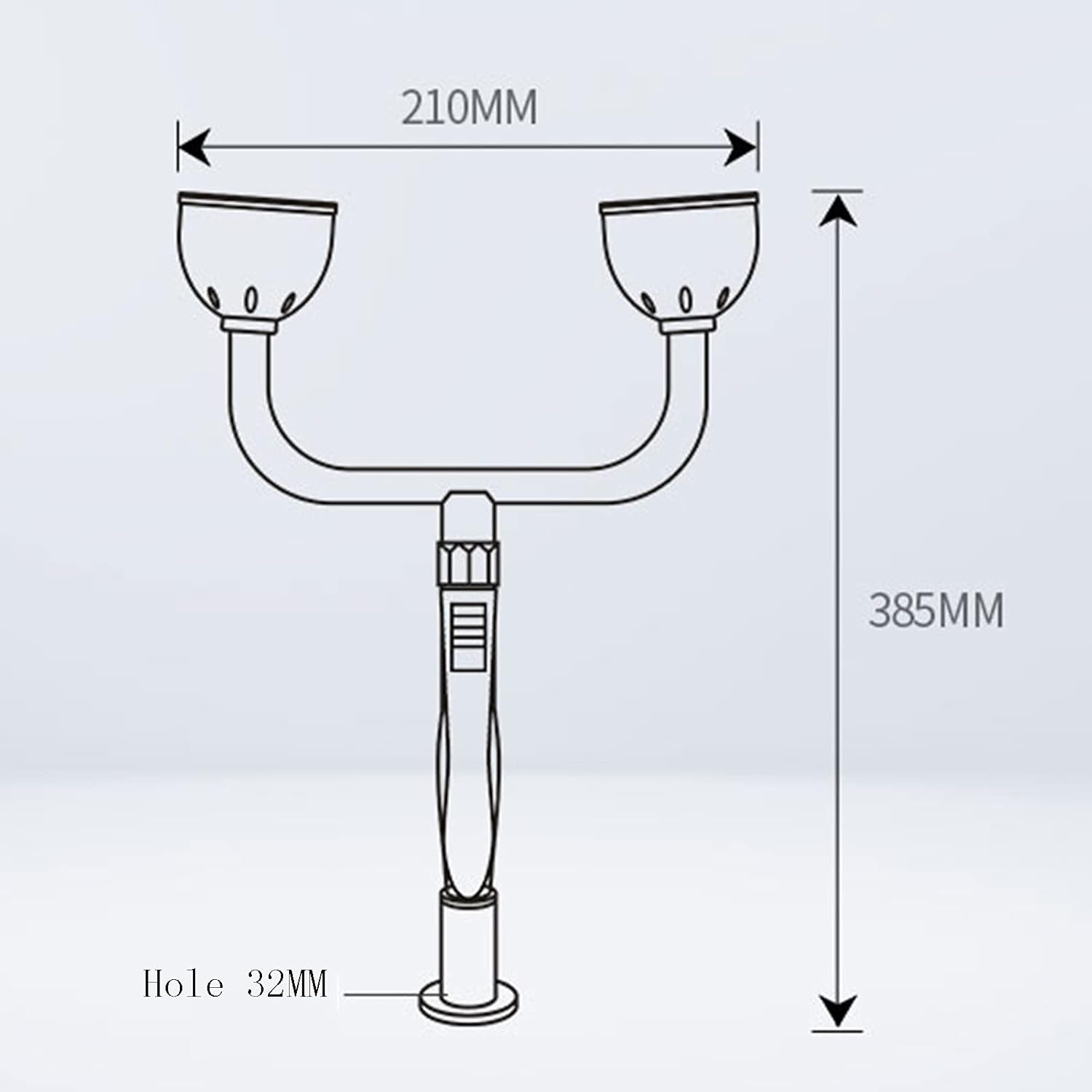 Eye Wash Station, Continuous Flow Eyewash Flush Shower, Double Spray Drench Hose Eye Wash Faucet, for Chemical Plant Lab