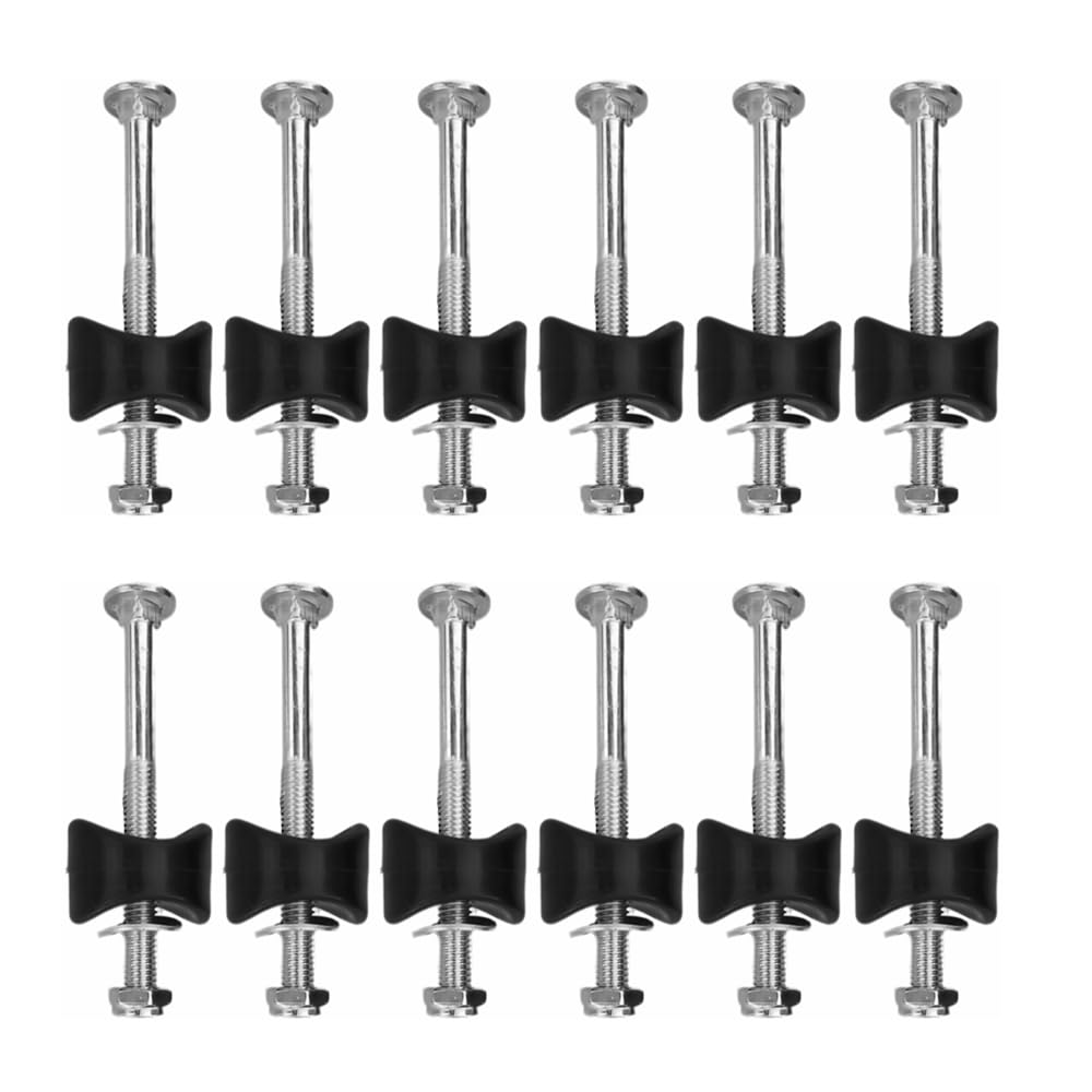 SagaSave 12Pcs Trampoline Screws, Universal Trampoline Screws Bolts Set Galvanized Steel Trampolines Stability Parts for Frame Fastening (S)