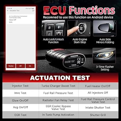 Thinkdiag OBD2 Scanner Bluetooth Full System Bidirectional Diagnostic Scan Tool OE Level Code Reader with ECU Function 15+ Reset Service FCA AutoAuth All Software 1 Year Update Fits for iOS & Android