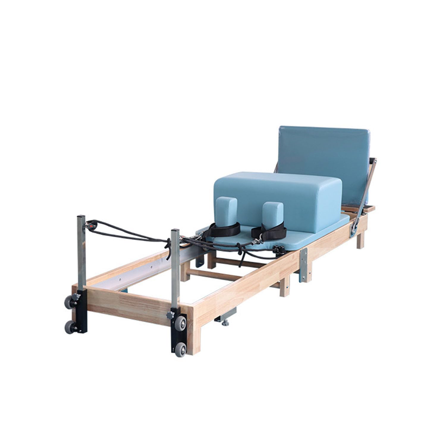 DJXIK Foldable Pilates Body Shaping Training Bed, Workout Stretching Yoga Training Dual Track Sliding Bed Fitness Equipment, Suitable for Commercial and Home Gym Training Equipment.