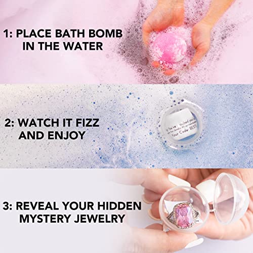 Kate Bissett Wild Berry Bath Bomb With Jewelry Inside (Surprise Jewelry Valued At $25 To $5,000) Made In Usa, Perfect For Bubble Spa Bath. Handmade | Pendant #TOP4