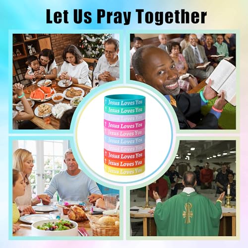 Pulseiras de borracha Jesus Loves You, presentes cristãos, pulseiras de borracha para homens, mulher