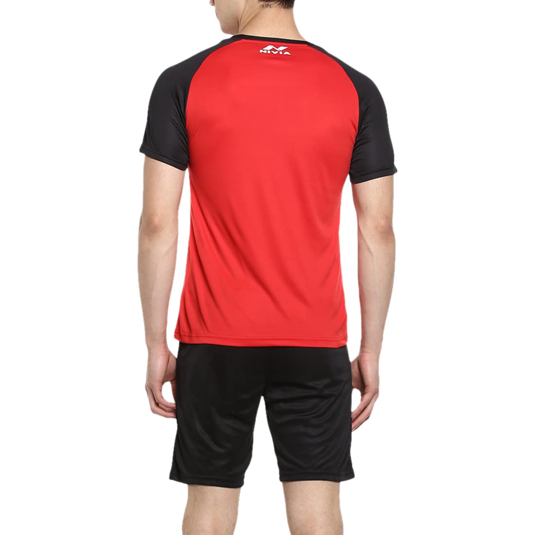 Nivia Destroyer Football Jersey Set for Men (Red/Black, S) 2