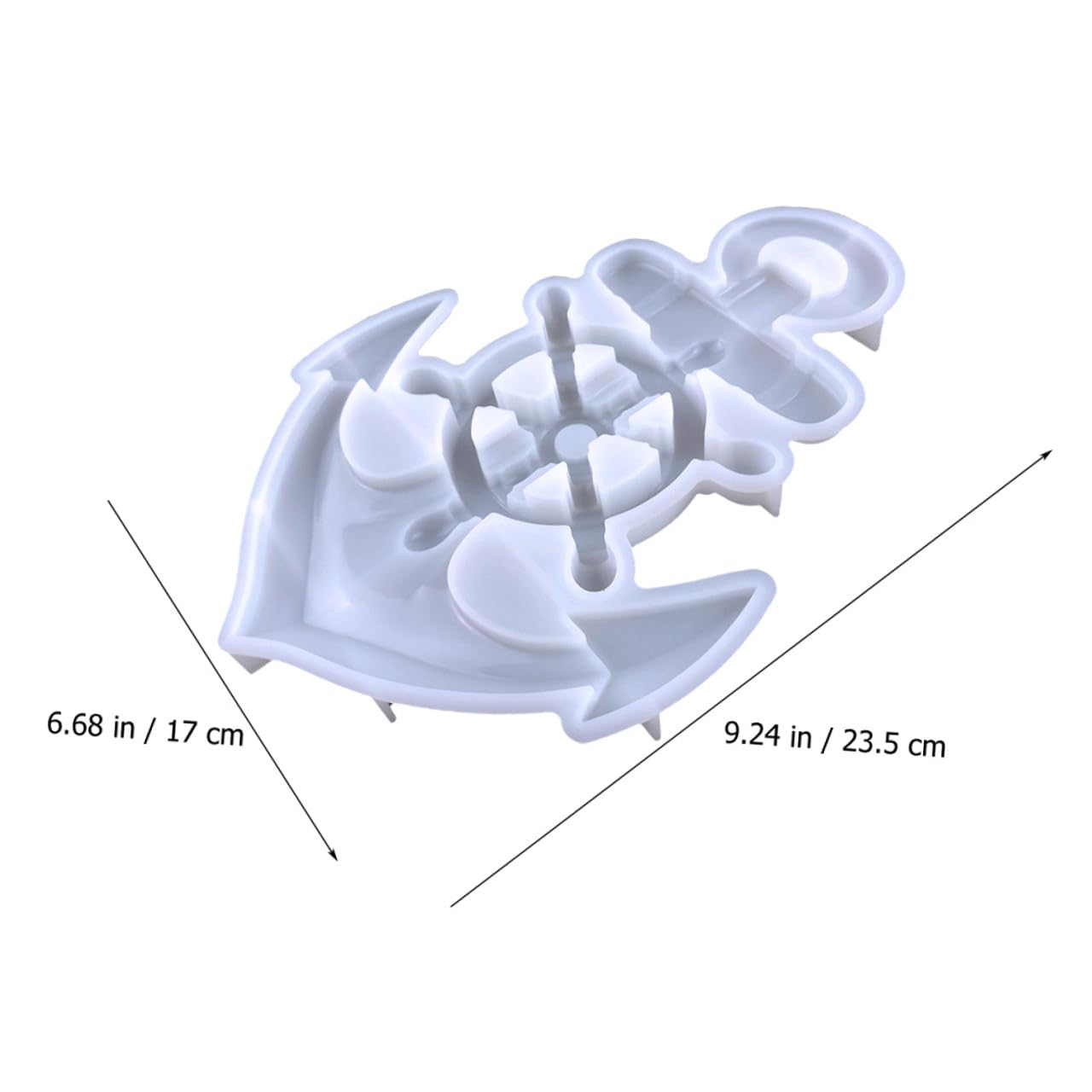 Hemobllo 4 pezzi Stampi in Silicone per Artigianato Fai da Te Forma di Ancora Resistente e Flessibile per Decorazioni Murali Facile da Sformare e Lavabile