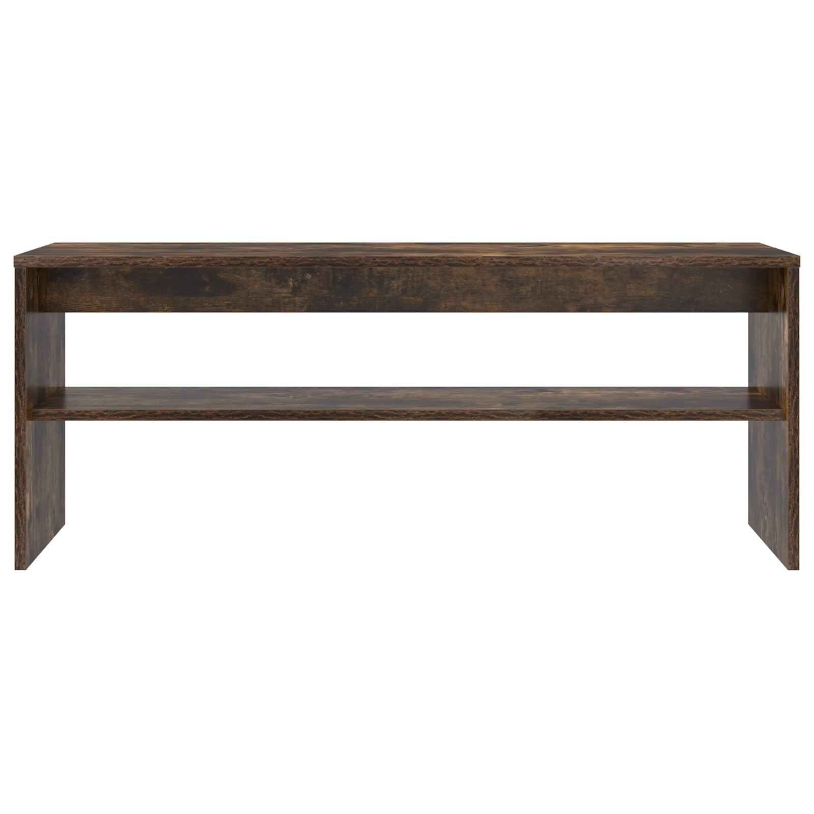 TV-Schrank Geräucherte Eiche 100x30x40 cm, Holzwerkstoff mit Regal, Moderner TV Ständer für Wohnzimmer, Entertainment Center Media TV Tisch mit Stauraum