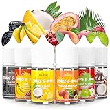 Belissia Shake and Make Exotisch - 6 x 30ml hochdosiertes Lebensmittelaroma - zum Nachfüllen - Für Backen, Speisen, Getränke, Shakes, DIY & Raumduft - Vegan & ohne Zusatzstoffe