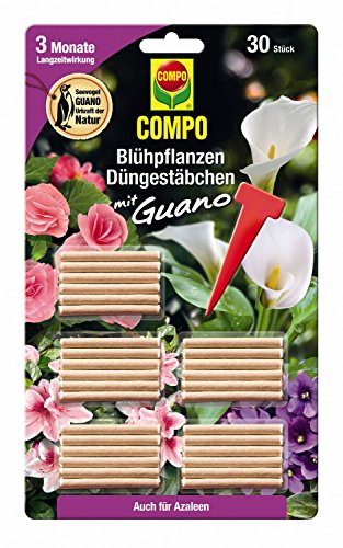 Preisvergleich Produktbild CompoUnbekannt Unbranded Compo Blühpflanzen Düngestäbchen mit Guano, 30 Stück