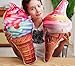 WeiWeiLee Cartoon Ice Cream Plush Pillow Stuffed Ice-Cream Cone Food Plush Cushion Simulation Plush Hugging Pillow (Colorful-B, 30cm/11.8Inch)