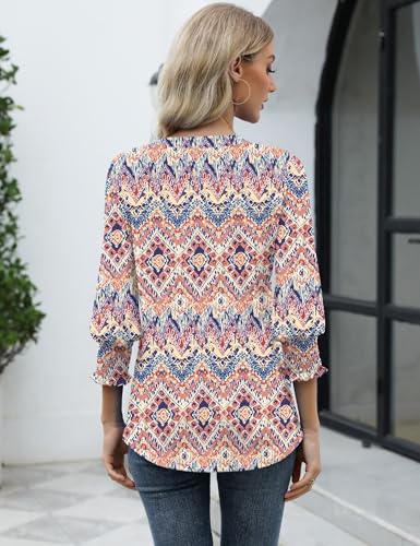 Detaillierter Blick auf Rapbin Bluse: 3/4-Arm endet mittig - Detailansicht von Rapbin Bluse Damen Tunika Schnäppchen –...