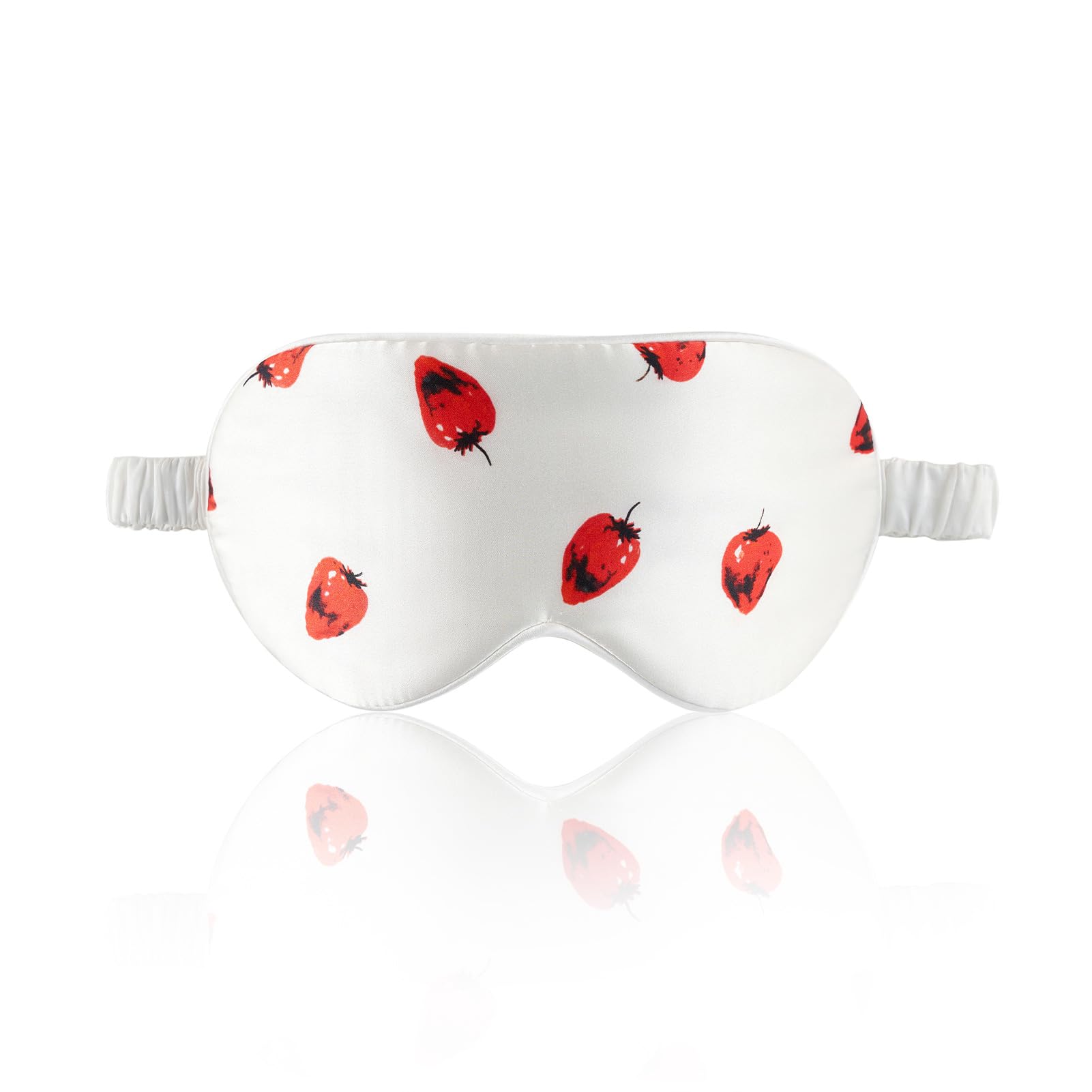 THXSILK Sleep Mask 100% 19 Momme Pure Mulberry Silk Super Smooth Cooling Decorative Sleep Eye Mask Blackout Eye Cover with Wide Head Strap,