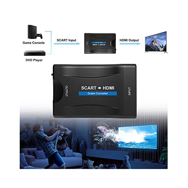 DIGITNOW! SCART für HDMI Converter, konvertiert auf Scart-Eingang Analog EM Saida HDMI 720P / 1080p (60Hz), für HDTV STB… – Bild 5