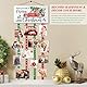 KAHEIGN Weihnachten Kartenhalter, 40cm x 120cm Holz Kartentafel Grußkartenhalter zum Aufhängen an die Wand, Weihnachtskarten-Displaytafel mit 30 Schneeflocken Fotoclips für Weihnachtsdekoration