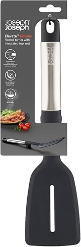 Miniatura 4 de Joseph Joseph Elevate - Espátula ranurada de silicona con soporte de herramientas integrado, tamaño único, acero inoxidable