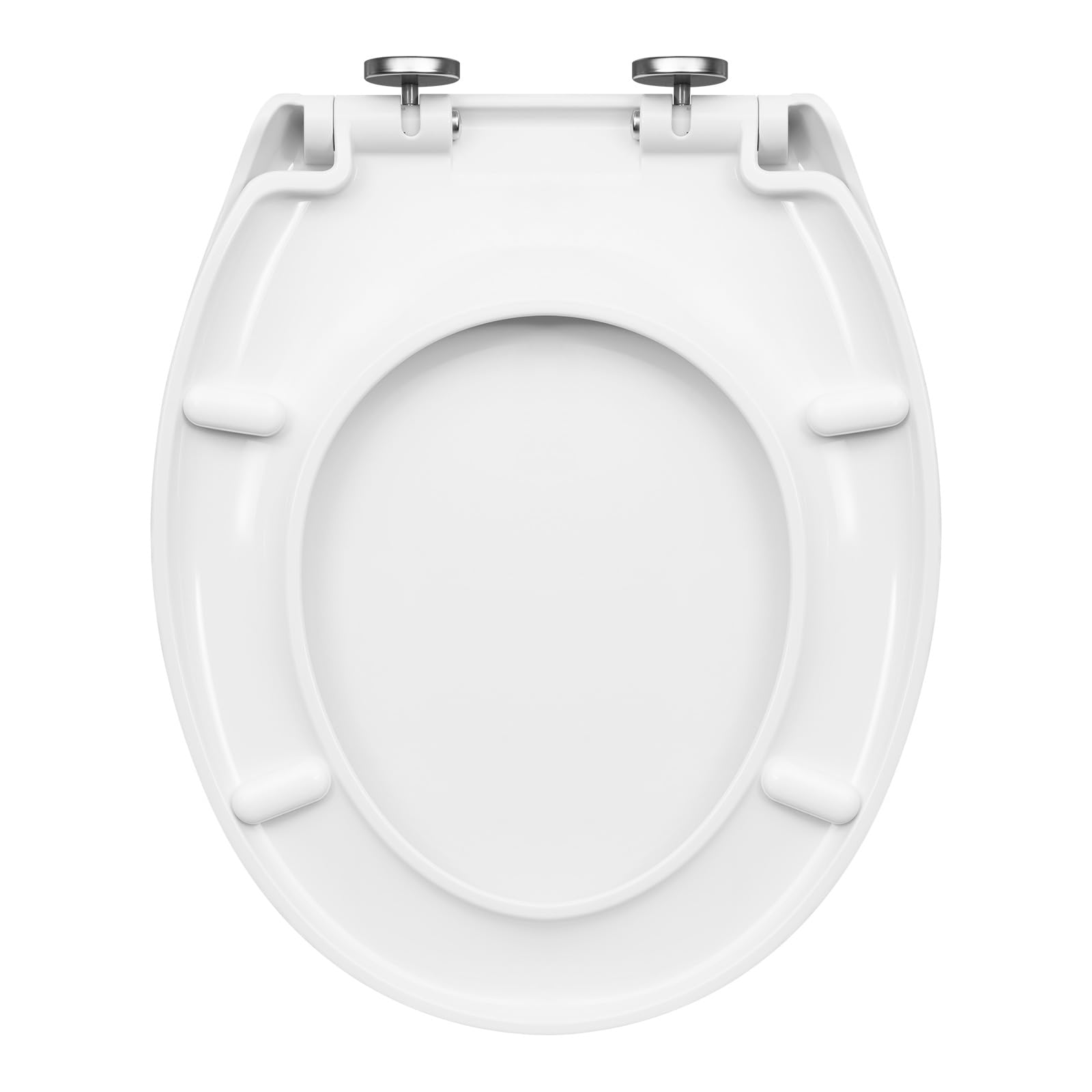 WOLTU Premium Toilet Seat Soft Close Quick Release with Dual Fixing Fittings, Oval Shaped WC Seat Easy to Clean Simple Installation, White