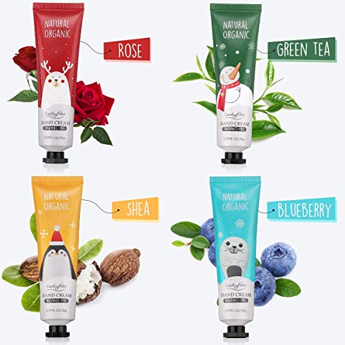 Hand Cream Gift Set, 8 Pack Travel Size Nourishing Hand Cream Set with Natural Shea and Vitamin E, Moisturizing & Hydrating for Dry Hands, Christmas Gift for Women/ Her/ Mom/ Girls/Grandma/ Wife