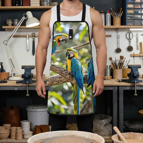 Delantal multiusos para taller con diseño colorido miniatura 4