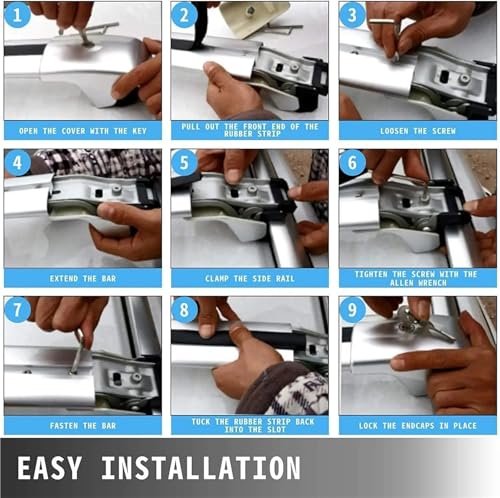 Barras de aluminio Explorer 2011-2015 de alta resistencia para carga pesada 7