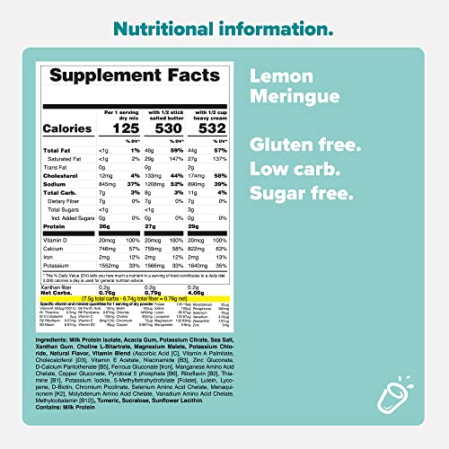 Keto Chow Lemon Meringue | Keto Meal Replacement Shake Powder | Nutritionally Complete Keto Food | Low Carb Keto Meals | Delicious Easy Meal Substitute Drink | Protein Rich You Choose The Fat| 21 Meal Bulk Pack #TOP1