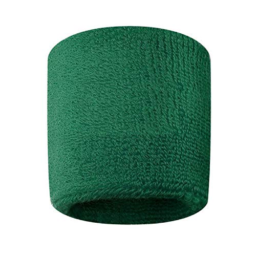 Image of Play2Fit 4 Cotton Wristband (2 Pair) Soft Sweatband For All Sport, Stretchable, Sweat Absorbent Supports Wrist Made In India (Sea Green, 3 Inch)