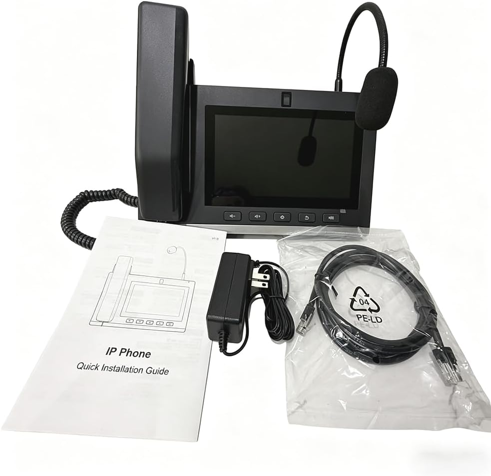 A308i Android Console IP Phone/7-inch Color Touch Screen/HD Audio and Video Call / 5 Million Pixels/Support Full-Duplex Call/Equipped with gooseneck Microphone