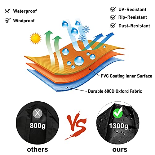 Outdoor Bench Cover Waterproof, 52.7" L X 26" W X 35" H 2 Seater Patio Garden Bench Cover, 600D Heavy Duty Oxford Fabric Patio Loveseat Sofa Cover, Fade/Snow/Wind/Dust Resistant #TOP2