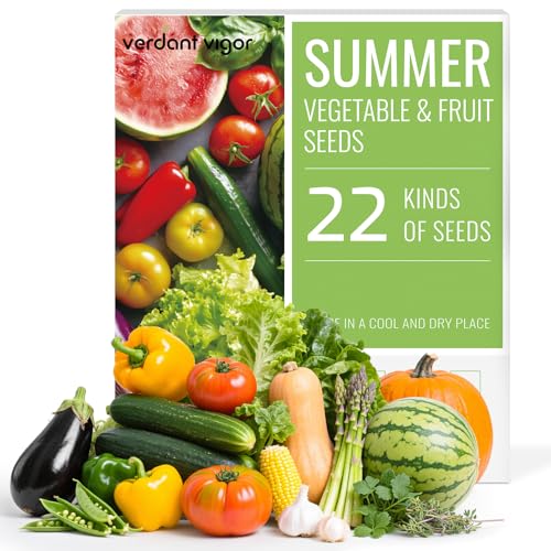 22 Summer Seeds Variety Pack for Planting, Over 10,000 Vegetable Seeds, USA Grown, Heirloom, Non-GMO, for Indoor Outdoor Gardening