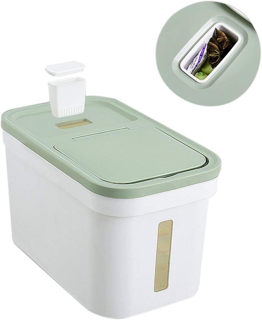 GODNECE Rice Container 10kg, Rice Sealed Box Moistureproof and Insect-Resistant Rice Box Container Food Container with Lid