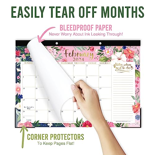 Floral Teacher Desk Calendar 2023-2024 - Academic Desk Calendar 2023-2024, 2023 Large Desk Calendar School Year 2023-2024, Calender 2023 Desk Calendar July 2023-2024, Desktop Calendar 2023-2024 #TOP5
