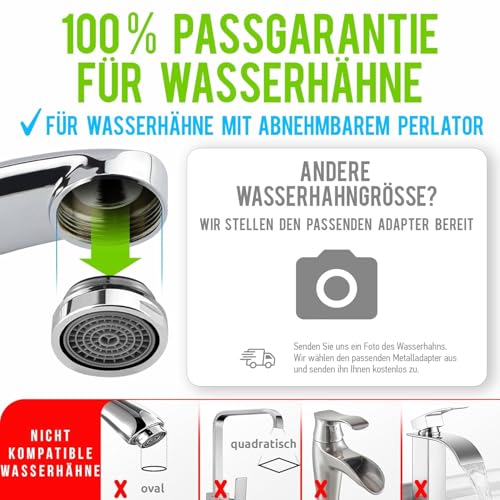 Foto von GEYSER EURO (3000L) Wasserfilter Wasserhahn Aragon, Reduziert Chlor & Gifte