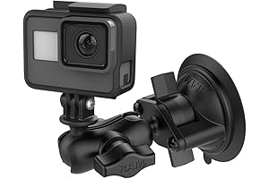 Joby Twist-Lock Suction Cup Mount with Action Camera Adapter for Vlogging and Photography