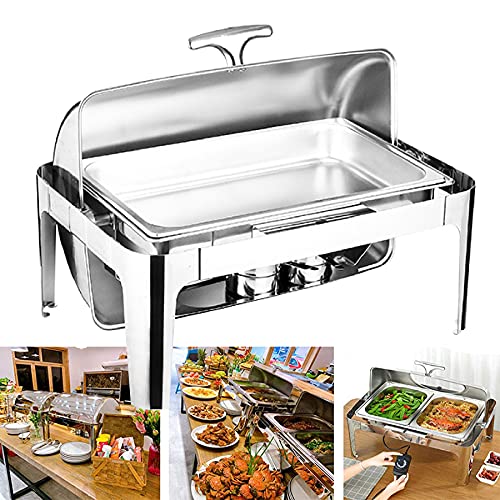 LXX Chafing Dish, 9L Chafing Dish Speisewärmer Elektrisch, Warmhaltebehälter Buffetwärmer Warmhaltegerät Commercially…