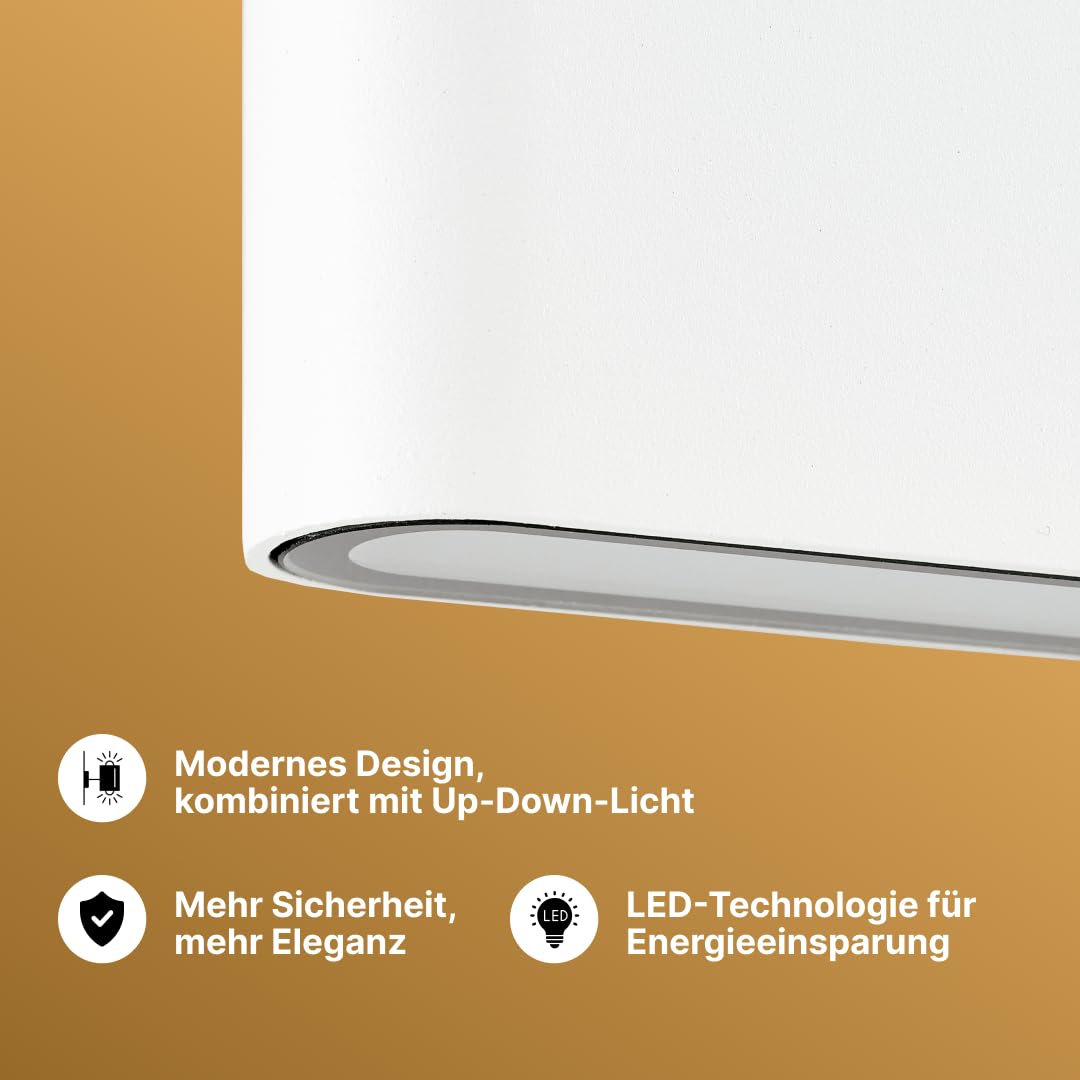 Brilliant Welbie LED Außenwandleuchte 17,5cm Weiß
