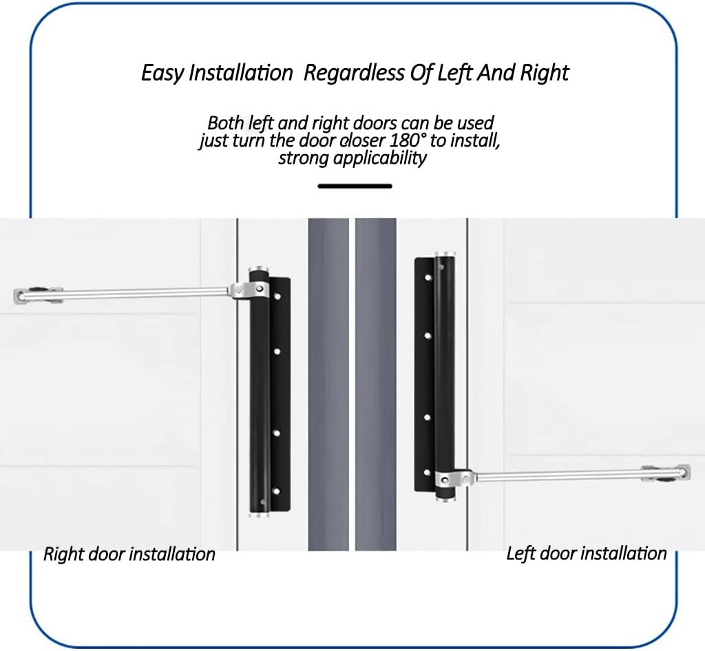 automatyczny samozamykacz do drzwi, samozamykacz s Automatic Door Closer Spring Loaded Adjustable Closing Mechanism Stainless Steel Gate 2 Pack(White)