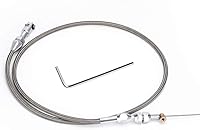 Vista 1 de Kit de cable de acelerador LS trenzado de acero inoxidable de 36", cable de acelerador ajustable compatible con motor ChevroletChevy LS1 97-07 4.8L