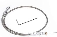 36" Stainless Braided LS Throttle Cable Kit Adjustable Accelerator Cable Compatible with 97-07 Chevrolet/Chevy LS1 Engine 4.8L 5.3L 5.7L 6.0L