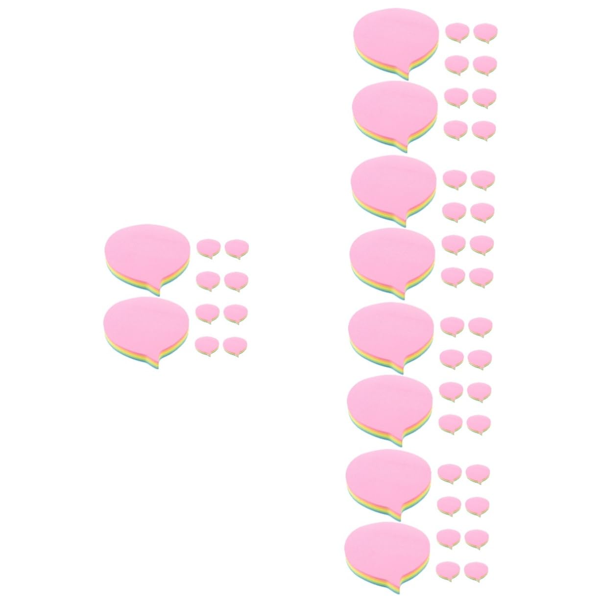 Operitacx Lot De 5 Blocs-Notes Adhésifs De 10 Couleurs 400 Blocs-Notes De Bureau Autocollants Pour Notes Bloc-Notes Pastel Grandes Notes En Forme De Cœur Autocollants Mémo Marqueurs