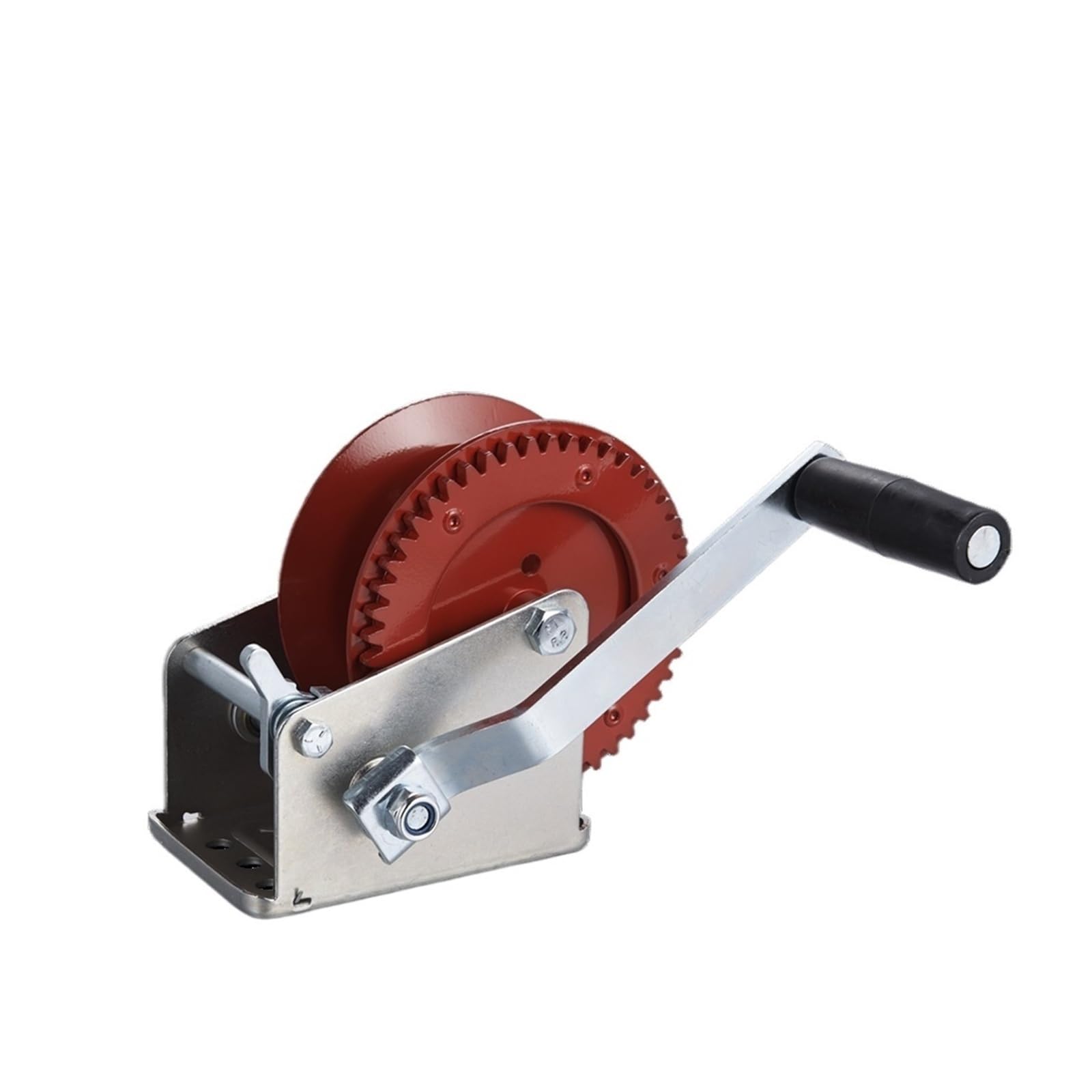 Cabrestante manual de remolque de 1600 libras, cabrestante de mano negro para remolques de barco, ctan con anclaje de correa de cincha, ideal para remolque y elevación