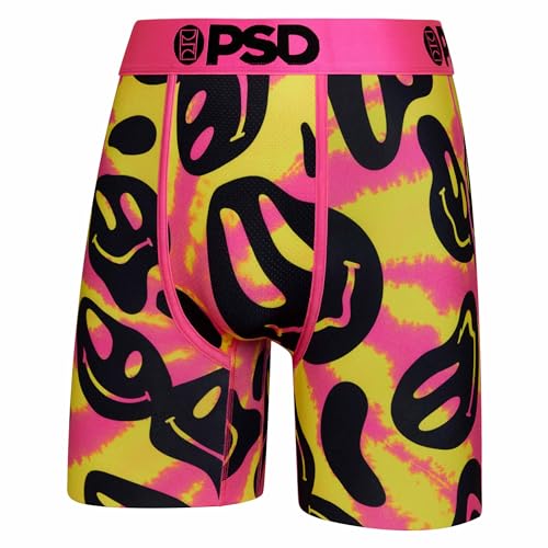 PSD Men's Smiley Print Boxer Briefs - 7 Inch Inseam Breathable and Supportive Men's Underwear with Moisture-Wicking Fabric3