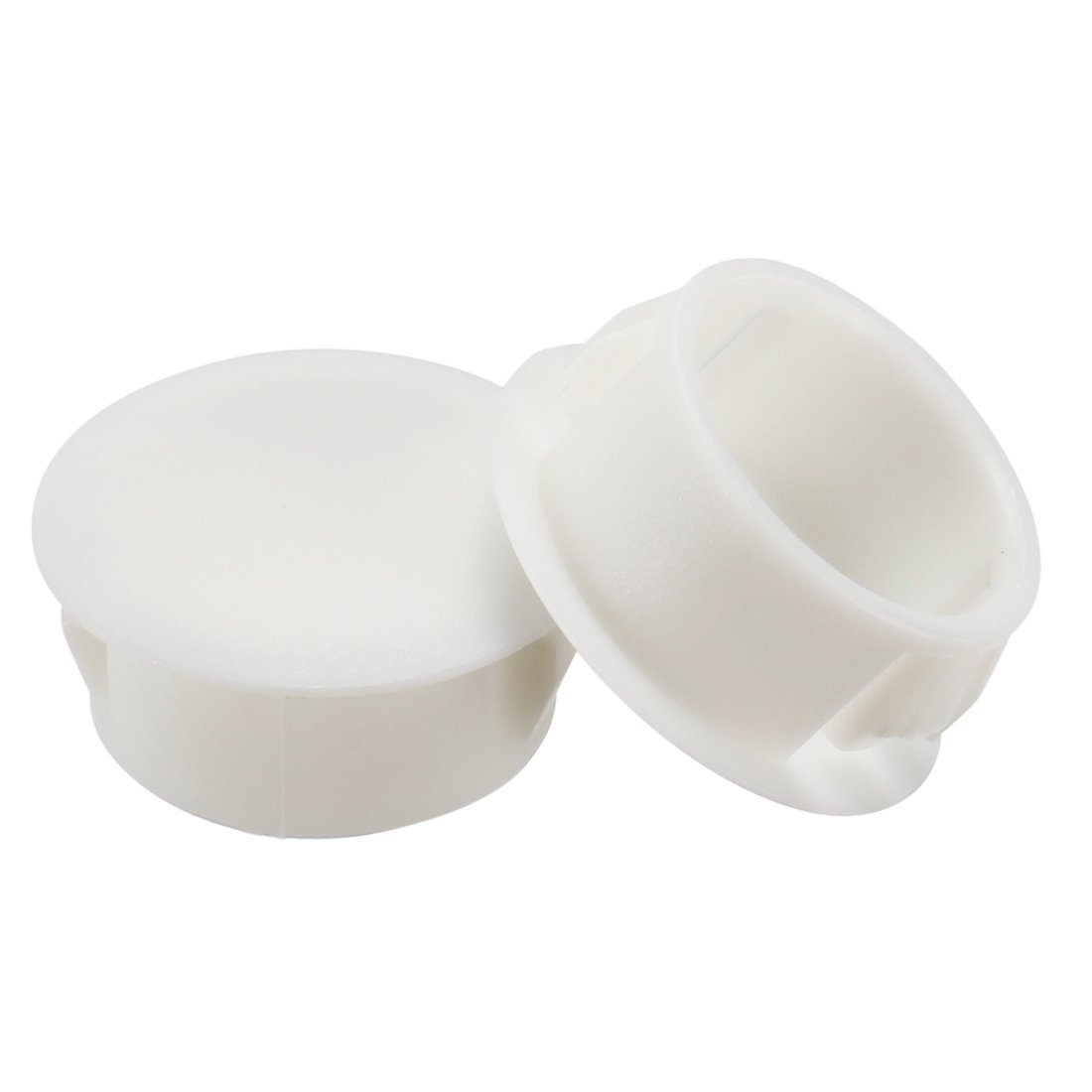 uxcell Hold Plugs,20pcs 19mm x 10.2mm White Nylon Round Snap Locking Panel Hole Cover