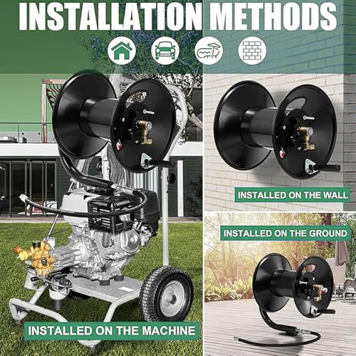 Hochdruck-Schlauchaufroller, 100 FT/30,5 m, 4000 PSI/276 bar, für 3/8 Zoll Schlauch, mit Zubehör