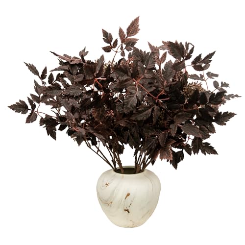 Faux Deep Purple Flower Stems